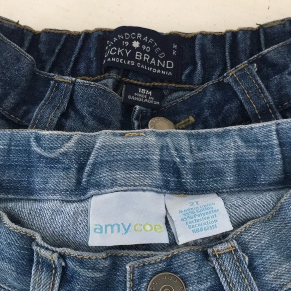 Bundle (2) Toddler Boy Denim Blue Jeans Size 2T And 18 Months - Picture 5 of 6